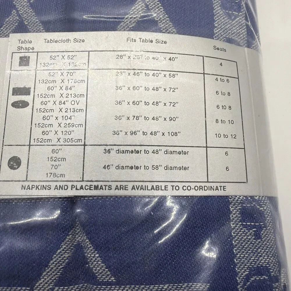 Holiday park manor table cloth hannukah- 52”x70”-Brand New